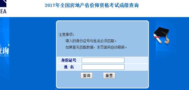 房地產(chǎn)估價(jià)師成績查詢